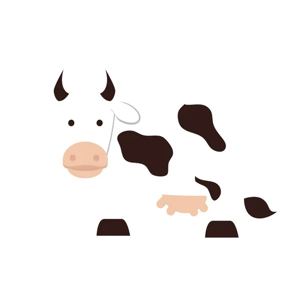 Ícone de leite animal de vaca vetor gráfico — Vetor de Stock