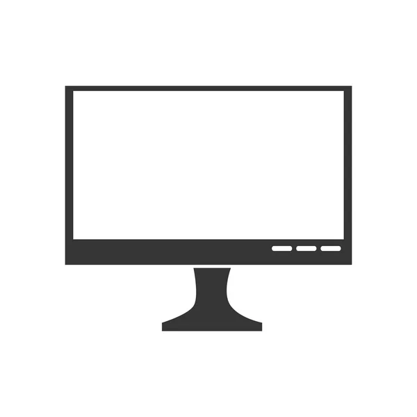 Monitor pc ordenador dispositivo tecnología gráfico vectorial electrónico — Archivo Imágenes Vectoriales