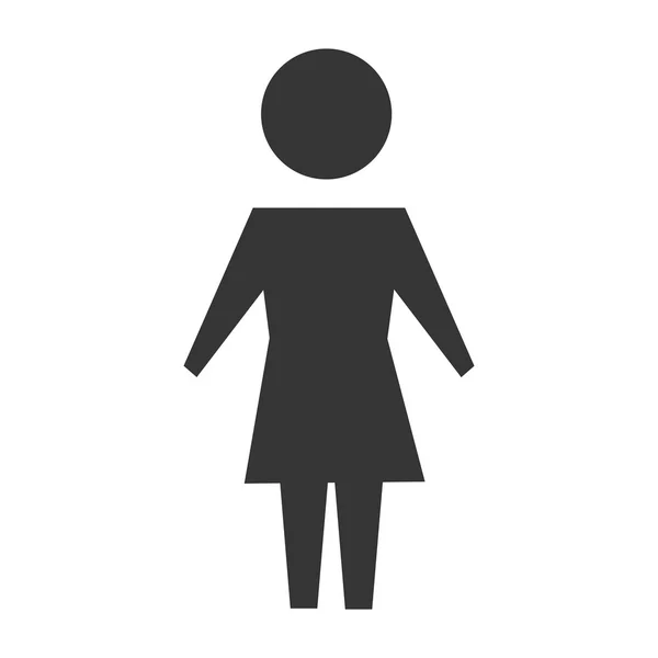 Femmes fille dame genre pictogramme icône vectoriel graphique — Image vectorielle