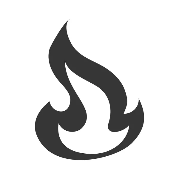 Lågan fire burn ikonen vektorgrafik — Stock vektor