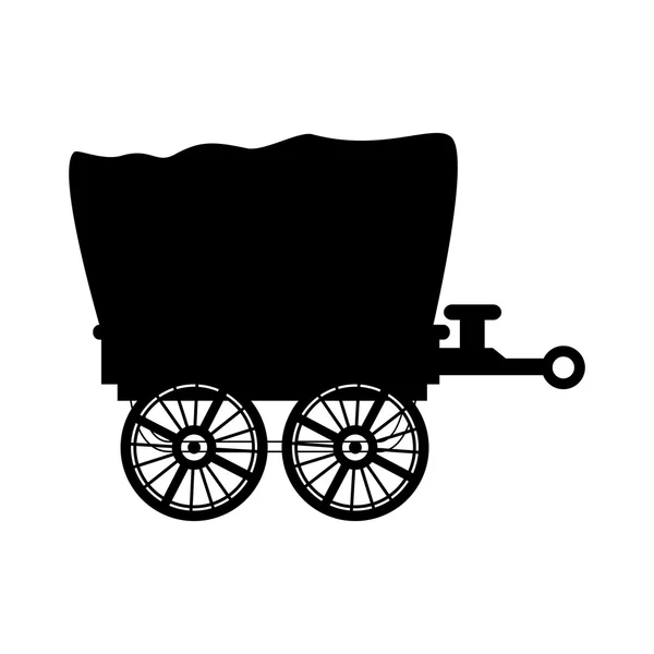 Grafikę wektorową ikona cowboy przewozu wagonów — Wektor stockowy