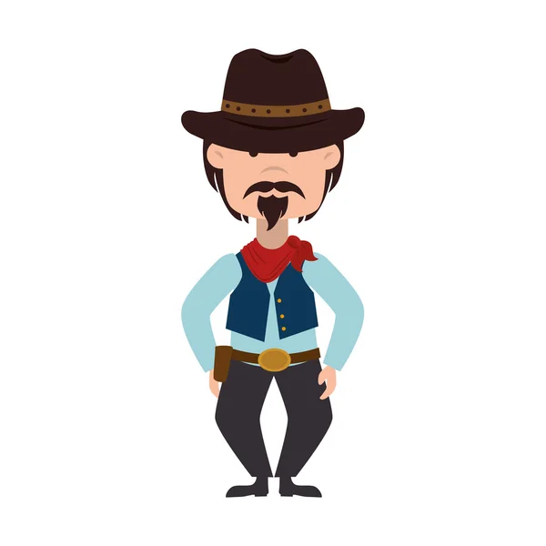 Cowboy chapéu ícone ocidental vetor gráfico — Vetor de Stock
