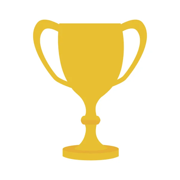 Cup trophy golden winner icon vector graphic — Stock Vector