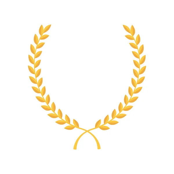 Laurel marco de oro icono gráfico vectorial — Archivo Imágenes Vectoriales