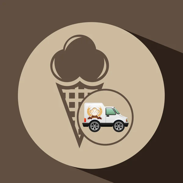 Transport of ice creams — Stock Vector