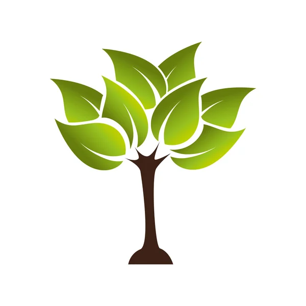 Planta creciente ecología icono vector gráfico — Vector de stock