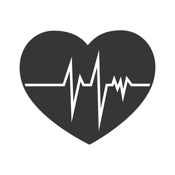 Cardiologia cardíaca linha ícone vetor gráfico —  Vetores de Stock