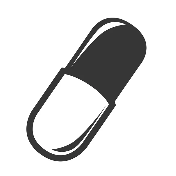 Pillola medicina farmaco icona grafica vettoriale — Vettoriale Stock
