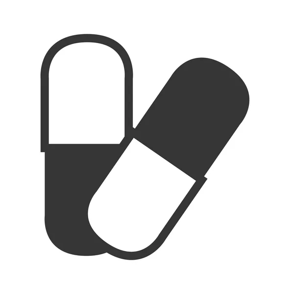 Medicina píldora icono de medicación vector gráfico — Vector de stock