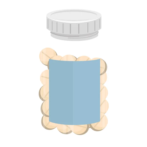 Empfänger Medikamente Medizin Flasche Symbol Vektorgrafik — Stockvektor