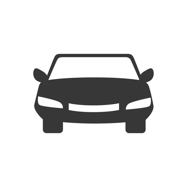 Coche frente automóvil auto vehículo icono gráfico vectorial — Vector de stock