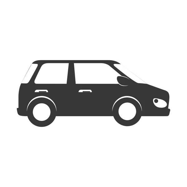 Automobile lato macchina automobile auto veicolo icona grafica vettoriale — Vettoriale Stock