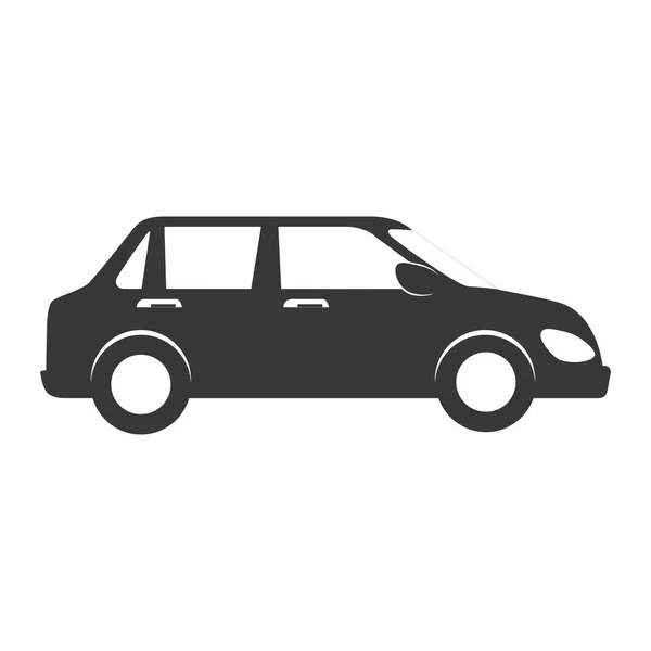 Auto straně stroje automobilový auto vozidlo ikonu vektorové grafiky — Stockový vektor