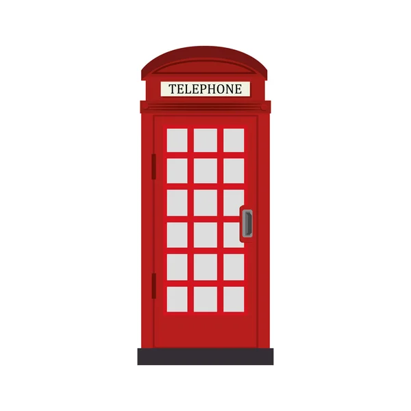 Teléfono cabina london icono vector gráfico — Archivo Imágenes Vectoriales