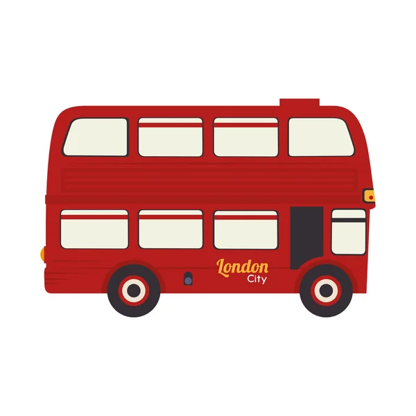 ロンドンバス英国アイコンベクトルグラフィック — ストックベクタ
