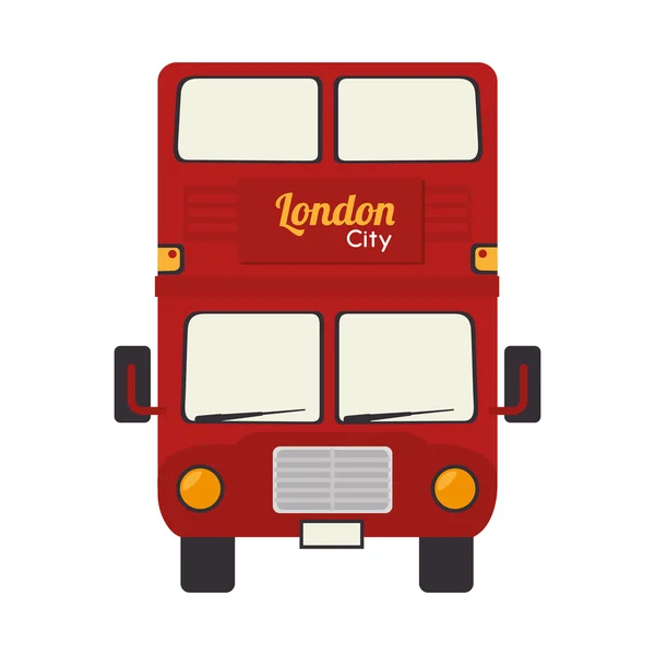 Londen bus UK pictogram vectorafbeelding — Stockvector