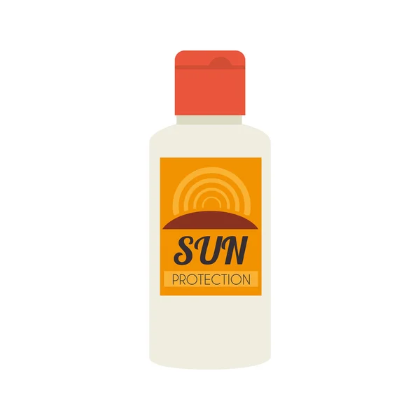 Sun Block Lotion Flasche Symbol Vektor Grafik — Stockvektor