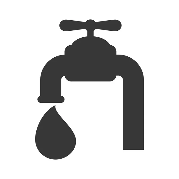 Grifo gota agua icono vector gráfico — Vector de stock