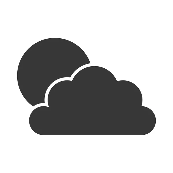 Sun cloud weather icon vector graphic — Stock Vector