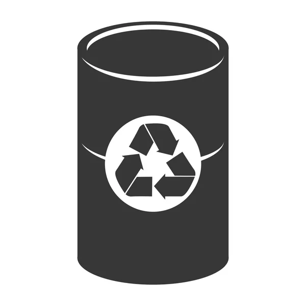 Trash can recycling icon vector graphic — Stock Vector