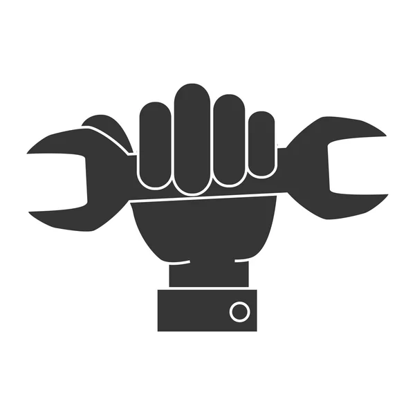 Wrench tool repair hand icon vector graphic — Stockový vektor