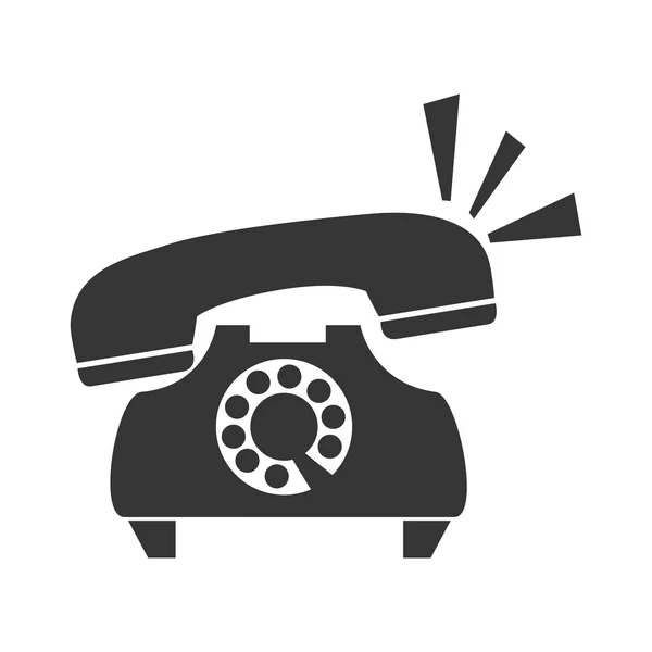 Vintage Telefonanruf Symbol Vektorgrafik — Stockvektor