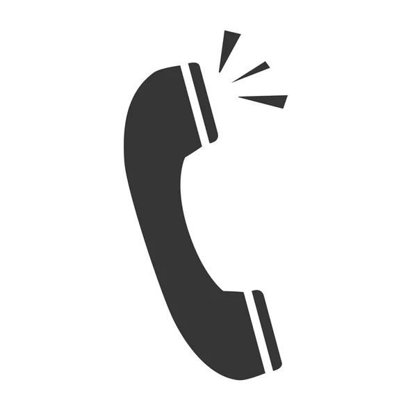 Τηλεφωνικό μικροτηλέφωνο κλήση εικονίδιο διανυσματικό γραφικό — Διανυσματικό Αρχείο
