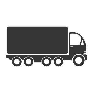 Kargo kamyonu teslim simge vektör grafiği