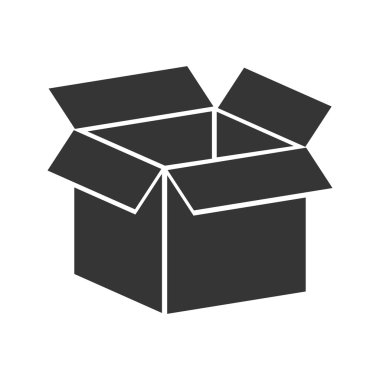 kutu paket açık simge vektör grafiği