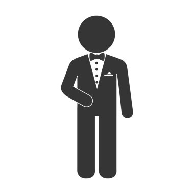 Koca adam düğün simge vektör grafiği