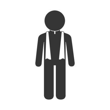 priest reveredn chaplain icon vector graphic clipart