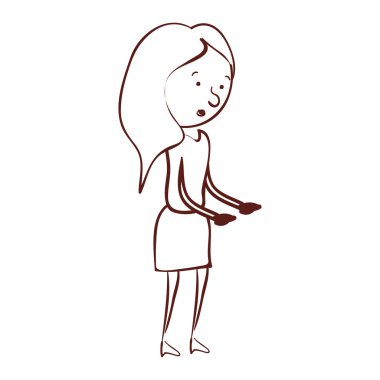 kadın sürpriz ifade simge vektör grafiği