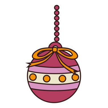 noel topu dekorasyon simgesi vektör grafik