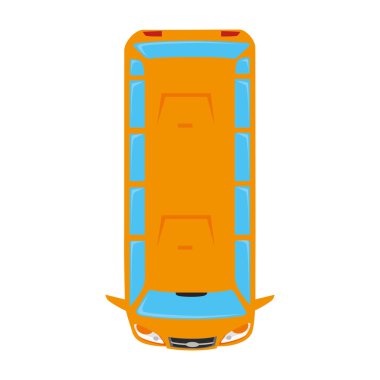 van wagon otobüs araç üst simge vektör grafik