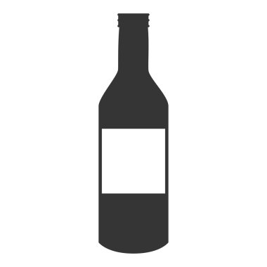 şişe şarap içecek simge vektör grafiği