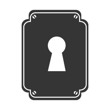 anahtar deliği güvenli simge vektör grafiği