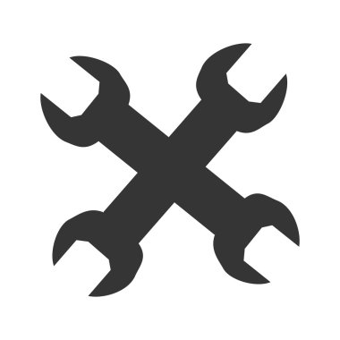 İngiliz anahtarı anahtar vektör grafik simgesini çapraz