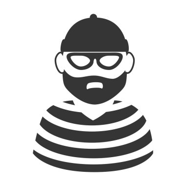 hırsız suç adam vektör grafik simge