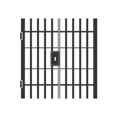 Hapishane barlar anahtar deliği vektör grafik simge