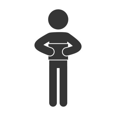 adam insan kişi kağıt eller vektör grafik simgesi