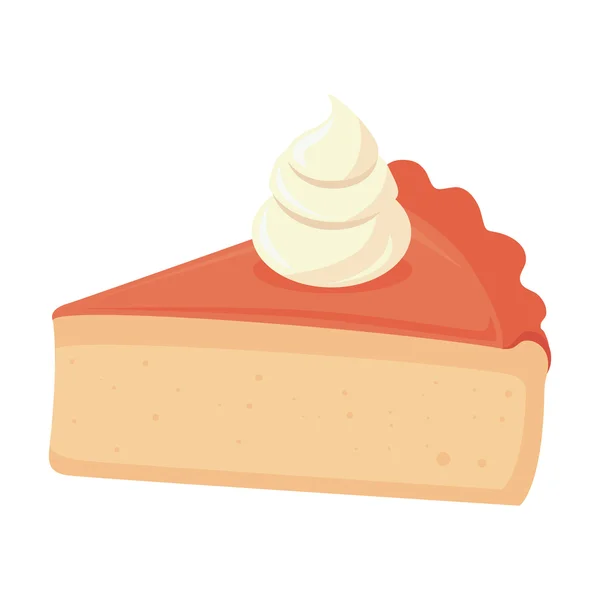 Кусок пирога десерт иконка векторной графики — стоковый вектор
