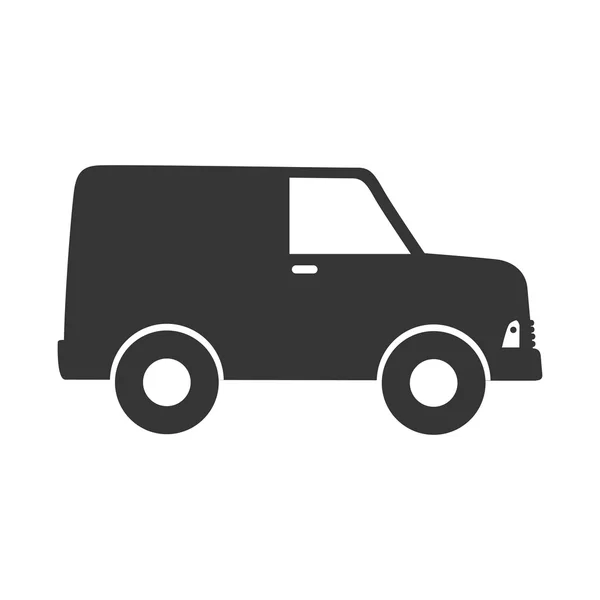 Van wagon entrega icono vector gráfico — Vector de stock