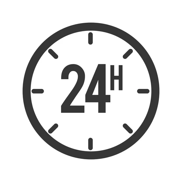 24 Stunden Service-Icon-Vektorgrafik — Stockvektor