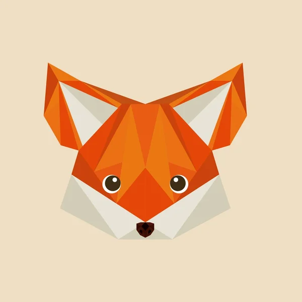 Fox laag poly — Stockvector