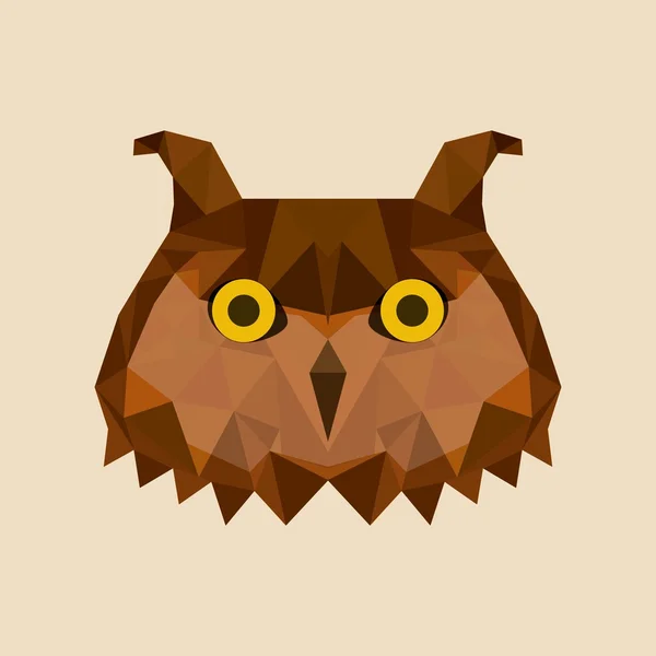 Owl low poly — Stock Vector