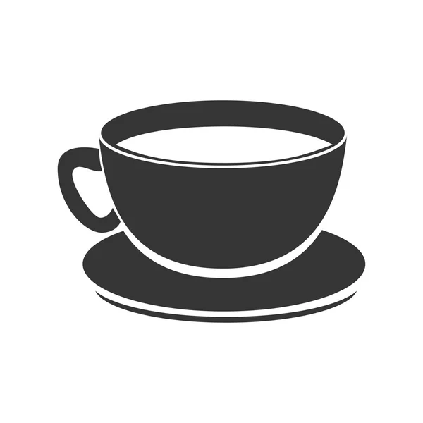 Tazza di caffè tazza di tè icona grafica vettoriale — Vettoriale Stock