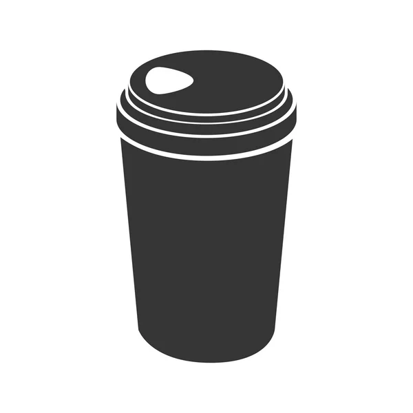 Copo de café tirar ícone vetor gráfico — Vetor de Stock