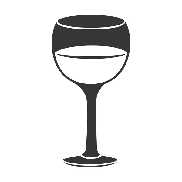 Vino bebida bebida alcohol icono vector gráfico — Archivo Imágenes Vectoriales