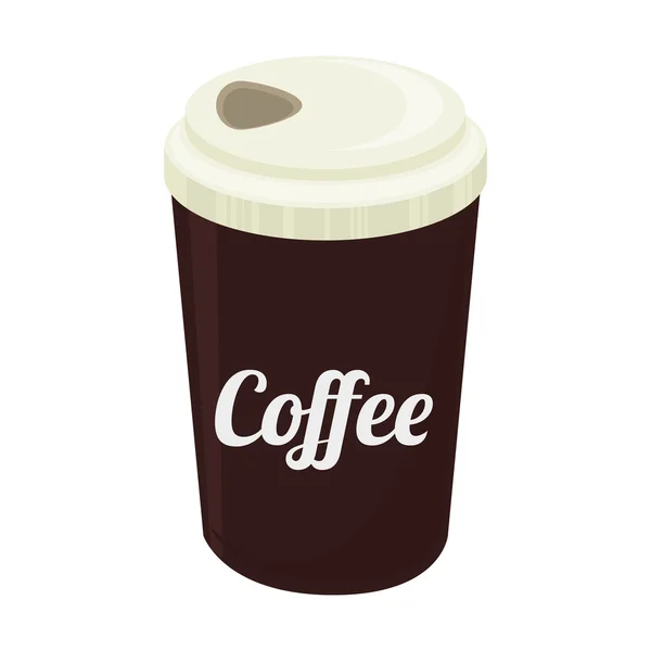 Tasse Kaffee zum Mitnehmen Symbolvektorgrafik — Stockvektor