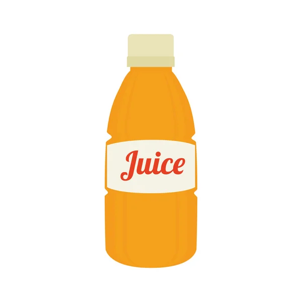 Fles oranje sap pictogram vectorafbeelding — Stockvector